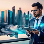 해외마케팅 자격증 시험일정 정리 - **"The Future of Digital Marketing Professional"**
    A highly detailed, cinematic shot of a determ...